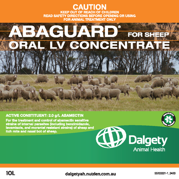 Abaguard Oral LV Concentrate For Sheep Dalgety Animal Health
