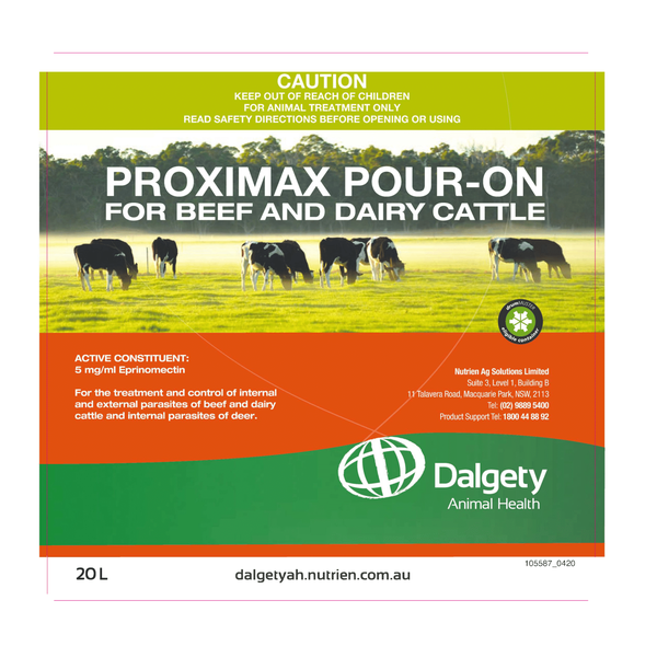 Proximax Pour-On For Beef And Dairy Cattle